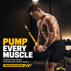 ๐ช 225LBS Heavy Duty Cable Resistance Band Home Gym Training Set