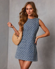 Sonali Quilted Denim Mini Dress