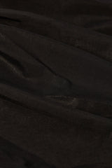 Metallic Ruched Cut-Out Flared Jumpsuit in Black