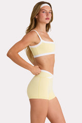 Soft Active Shorts in Lemon