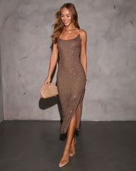 Party Glam Sequin Midi Dress