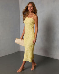 First Look Lace Midi Dress