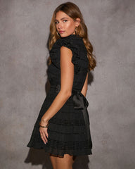 Serving Up Lurex Mockneck Mini Dress