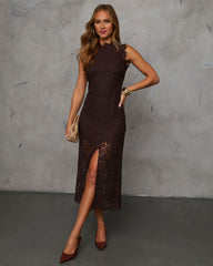 Softly Falling Floral Lace Maxi Dress