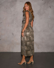 Winter Bells Metallic Midi Dress