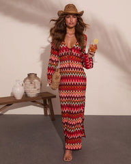 Tropic Allure Crochet Cover Up Maxi Dress