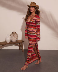 Tropic Allure Crochet Cover Up Maxi Dress