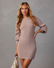 Nessa Balloon Sleeve Mini Sweater Dress