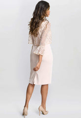 Gina Bacconi Antique Rose Pippa Beaded Jacket Dress