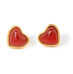 Baari - Red Heart Earrings