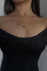 Baari Sun Glow minimal necklace by NIIRA, gold-dipped artisan-made pendant necklace