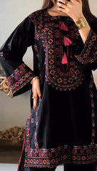 Black Balochi 3PC (Cotton) (Hit Code) D-338