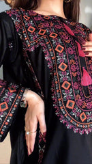 Black Balochi 3PC (Cotton) (Hit Code) D-338