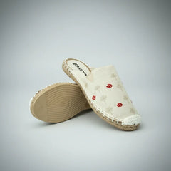 Bone White Palm Tree Espadrille