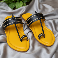 Craft by Karagiri | Soft Kolhapuri | Yellow