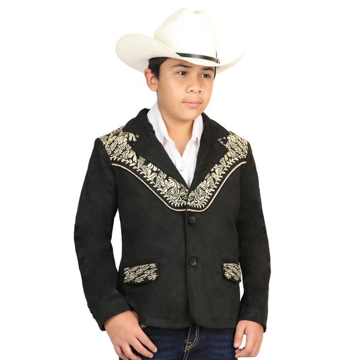 El General Kids’ Suede Blazer - Black