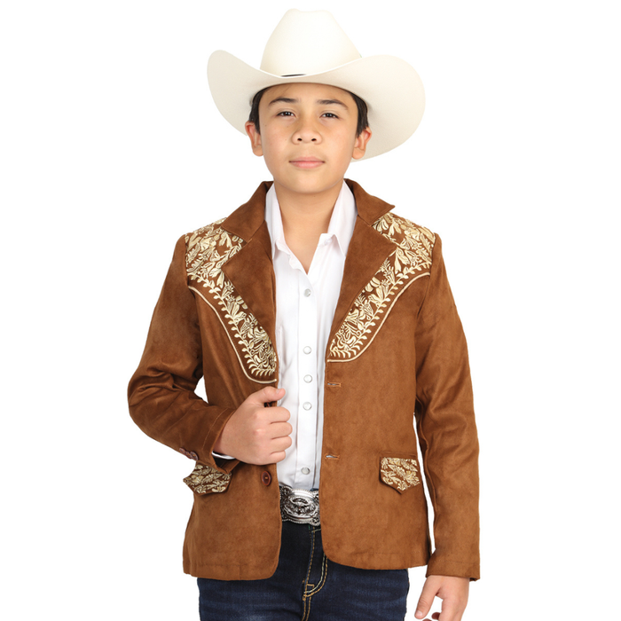 El General Kids’ Suede Blazer - Tan