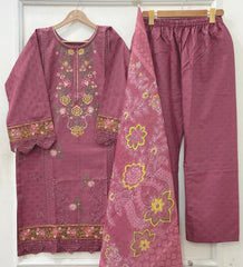 Embroidered | 3PC Cotton D-698