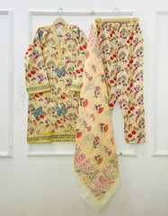 Floral Petals | Lawn 3PC D-686