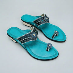 Karagiri Pankh | Women | Leather Kolhapuri Chappal