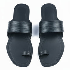 Korakari Formal Black Kolhapuri Chappal for Men