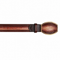 Los Altos Caiman Belly Laser Belt with Square Buckle - Faded Oryx