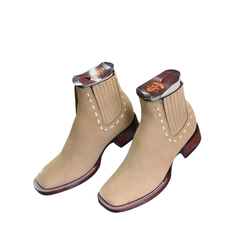 Los Altos Ladies Nubuck Ankle Boots - Oryx