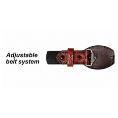 Los Altos Ostrich Laser Belt with Square Buckle - Rustic Brown