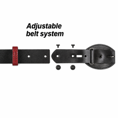 Los Altos Shark Laser Belt with Square Buckle - Rustic Gray