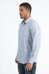 Modern Fit Stretch Foil Shirt – a fusion of contemporary fashion and comfort- side profile