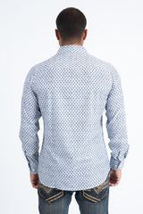 Modern Fit Stretch Foil Shirt – a fusion of contemporary fashion and comfort - back view