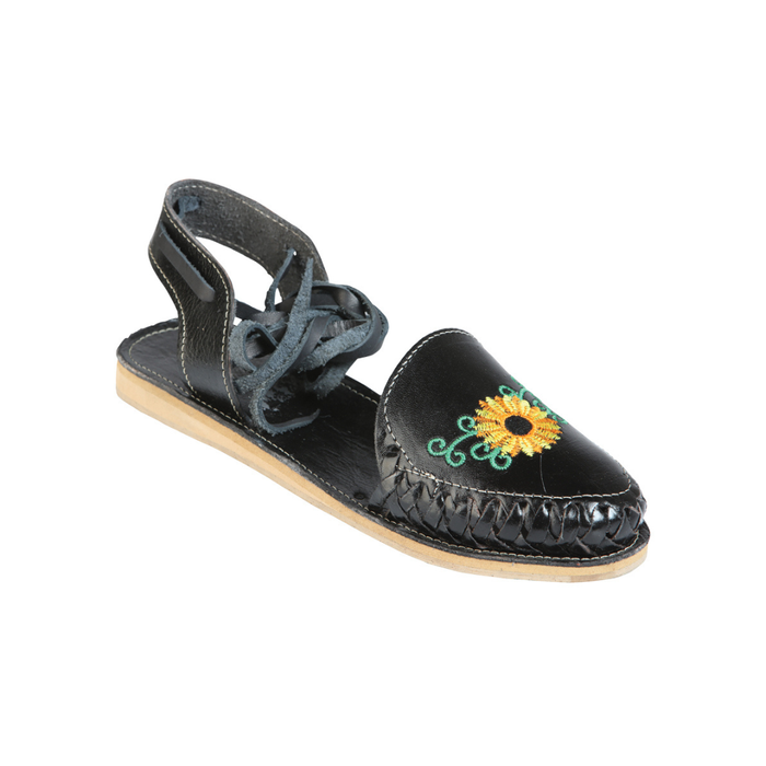 Mexican Artisanal Sandals Leather Black