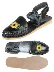 Mexican Artisanal Sandals Leather Black