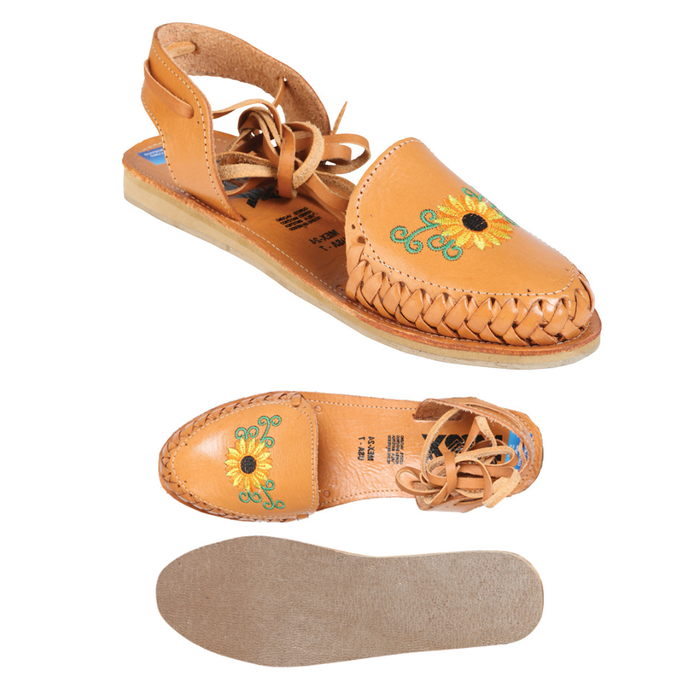 Mexican Artisanal Sandals Leather Tan