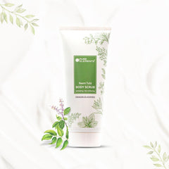 Pure Elements Neem Tulsi Body Scrub 200g by NIIRA, Ayurvedic exfoliator