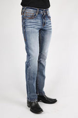 Platini Holt Men's Dark Blue Boot Cut Jeans