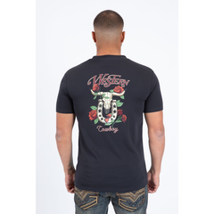 Platini Men’s Modern Fit Cotton T-Shirt - Charcoal