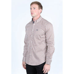 Platini Men’s Satin Cotton/Spandex Shirt - Lt. Gray