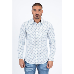 Platini Men's Western Modern Fit Shirt- White