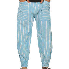 RAAGS Stripes Pants for men by NIIRA, comfortable elasticated striped khadi cotton pants