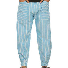 RAAGS Stripes Pants for men by NIIRA, comfortable elasticated striped khadi cotton pants