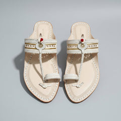 Rajaram leather Kolhapuri chappal for men in rich handcrafted brown leather by NIIRA