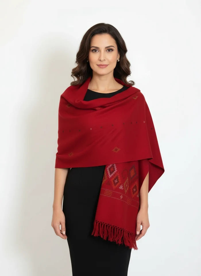 Shakti Shawl handloom-crafted wool shawl by NIIRA, handwoven in India