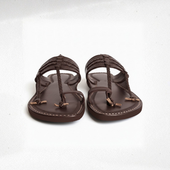 The Double Dark Kolhapuri Chappal+ Nomad Archive Bag