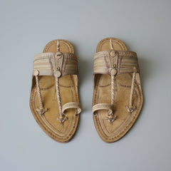The Karigar Light leather Kolhapuri chappal for men, handcrafted by NIIRA