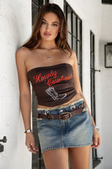Vintage Frayed Jami Denim Mini Skirt