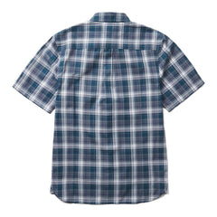 Wolverine Built Stretch Short Plaid Shirt - Stormy Blue