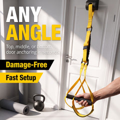 💪 225LBS Heavy Duty Cable Resistance Band Home Gym Training Set