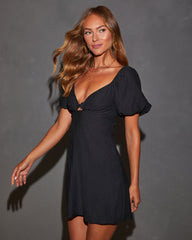 Calista Puff Sleeve Mini Dress