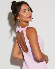 Pierre Back Bow Mini Dress